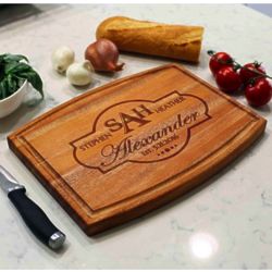 The Happy Couple's Personalized Arched Cutting Board
