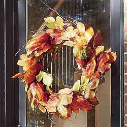 24" Faux Maple Leaf Wreath