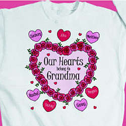 Personalized Heart Wreath Sweatshirt