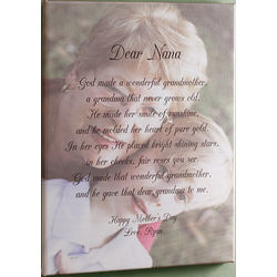 Personalized Poem 16x20 Photo Canvas for Her
