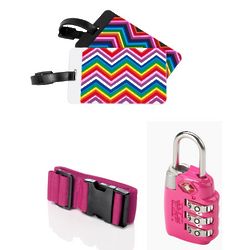 Luggage Strap, Lock and Tags Gift Set
