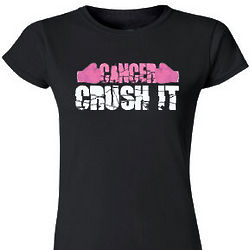 Crush It Cancer Awareness Ladies Fitted T-Shirt