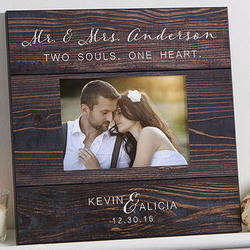 Rustic Elegance Personalized Wedding Picture Frame