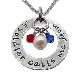 'A Soldier Calls Me Mom' Army Necklace