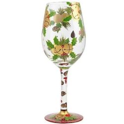 Jingle in the Holidays Wine Glass