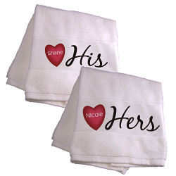 His or Hers Personalized Bath Towel