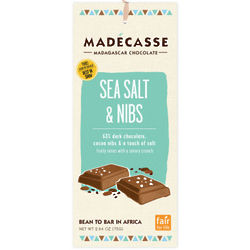 Madecasse Sea Salt and Nibs Chocolate Bar