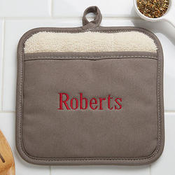 Embroidered Name Pot Holder Hot Pad Mitt