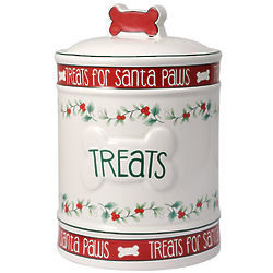 Winterberry Dog Treat Canister
