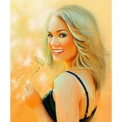 Carrie Underwood Oil Painting Print