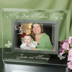 My First Mother's Day Engraved Glass 4x6 Photo Frame