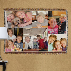 Collage Photo Tapestry Throw Blanket