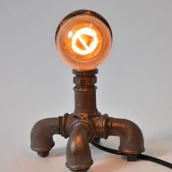Vintage Water Pipe Table Light