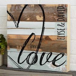 Personalized Love Reclaimed Wood Wall Art