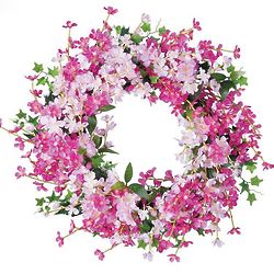 22" Cherry Blossom Floral Wreath