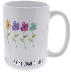Mom Mug with St. Joan of Arc Courage Quote