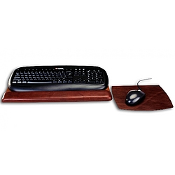 Mocha Leather Mouse and Keyboard Pad Set
