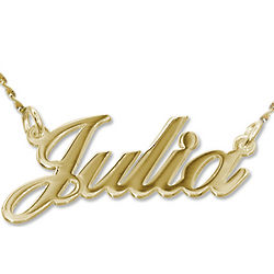 Personalized 14k Gold Name Necklace with Twist Chain