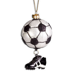 Soccer Ball with Cleat Ornament