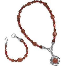 Color Connections Red Gemstone Jewelry Set