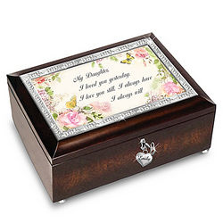 Heirloom Music Box for Daughter Featuring Name Engraved Charm