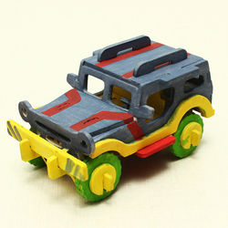 Kid's Colorful Jeep Puzzle Toy