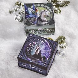 Naiad Mirror Purple Fairy Trinket Box