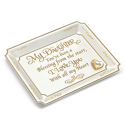 My Daughter, I Love You Personalized Decorative Tray