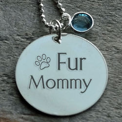 Fur Mommy Personalized Necklace with Birthstone