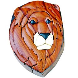 Lion Secret Wooden Puzzle Box