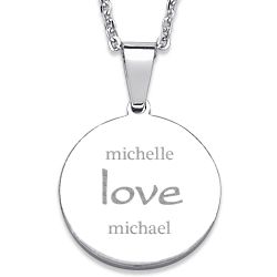 Everscribe Stainless Steel Couples Love Necklace