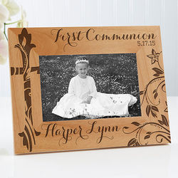 Personalized First Communion Religious Wood Picture Frame