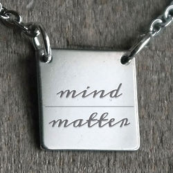 Personalized Mind Over Matter Square Bar Necklace