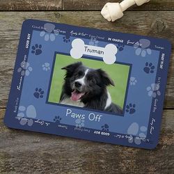 Personalized Throw Me A Bone Dog Bowl Meal Mat