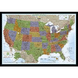 U.S. Political Map Mounted