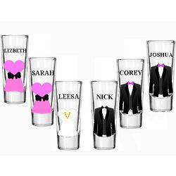 Wedding Themed Party Shot Glasses