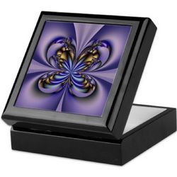 Purple Butterfly Keepsake Box