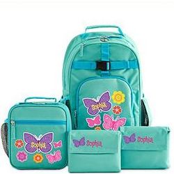 Personalized Girl's Fun Graphic Backpack and Lunch Tote Set