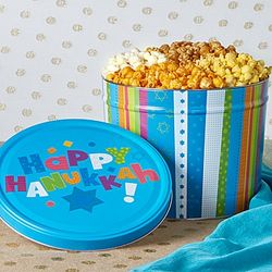 Happy Hanukkah Popcorn Tin