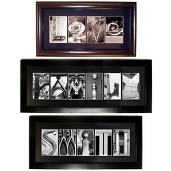 Personalized Framed Name Art Created with Photo Letters