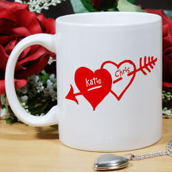 Two Hearts Valentine Coffee Mug