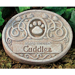 Personalized Floral Pet Memorial Stone