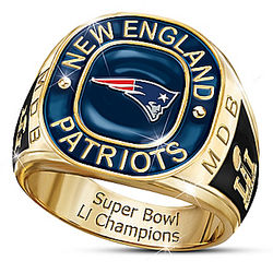 New England Patriots Super Bowl LI Champions Personalized Ring