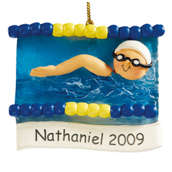 Personalized Swimmer Ornament