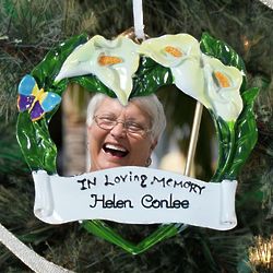 Personalized In Loving Memory Photo Frame Ornament