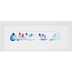 Conversations Framed Watercolor Painting