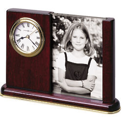 Personalized Portait Caddy Desk Clock with Photo Frame