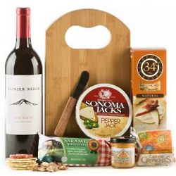 Gourmet Wine, Snacks and Cheese Board Gift Set