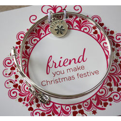 Friend Personalized Christmas Bracelet