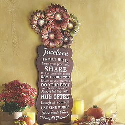 Personalized Family Rules Plaque
